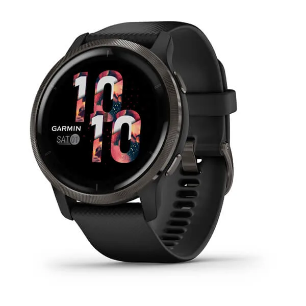 Garmin Venu 2 Slate Stainless Steel Bezel with Black Case and Silicone Band 45mm price in DUBAI
